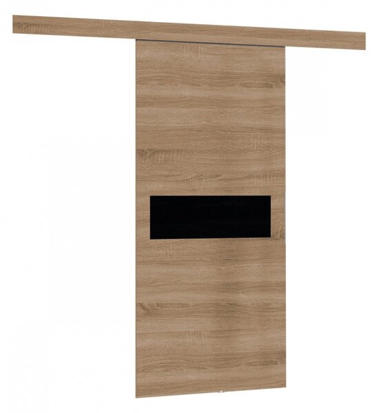 Posuvné dveře Mereno IV 90, Barva: bílá + grafit + černý lacobel 5903211098918