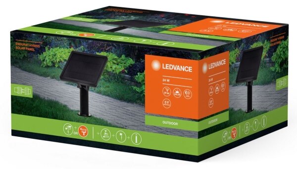 Ledvance - Hybridní solární panel ENDURA 24W/12V 2000 mAh IP67