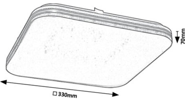 Rabalux 71178 - LED Stropní svítidlo OSCAR LED/18W/230V 3000K 33x33 cm