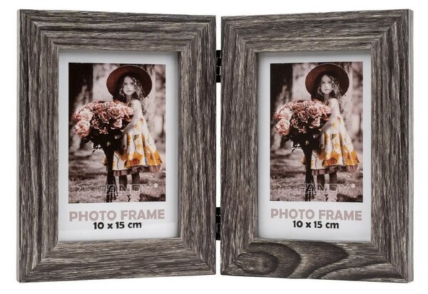 FANDY Fotorámeček Narvik 10x15/2 2 šedohnědý