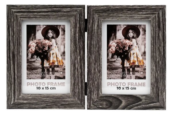 FANDY Fotorámeček Narvik 10x15/2 2 šedohnědý