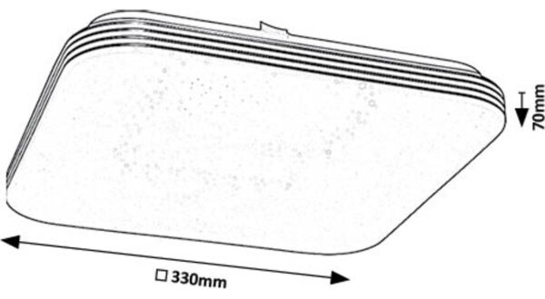 Rabalux 71180 - LED Stropní svítidlo OSCAR LED/18W/230V 4000K 33x33 cm