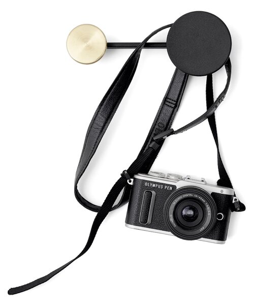 AUDO COPENHAGEN Nástěnný věšák Afteroom Small, Black/Brass