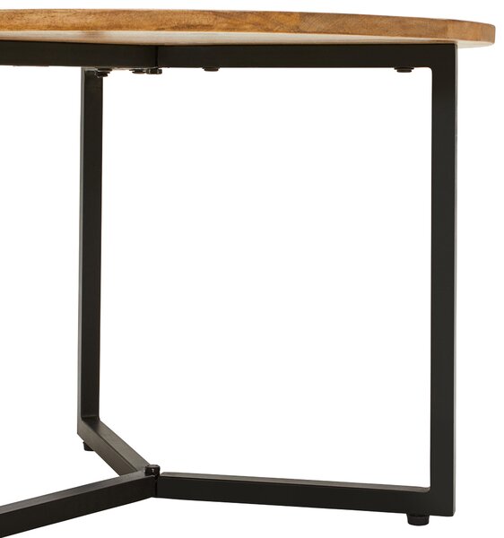 KONFERENČNÍ STOLEK, přírodní barvy, černá, dřevo, kov, 60/40/60 cm Livetastic, Online Only