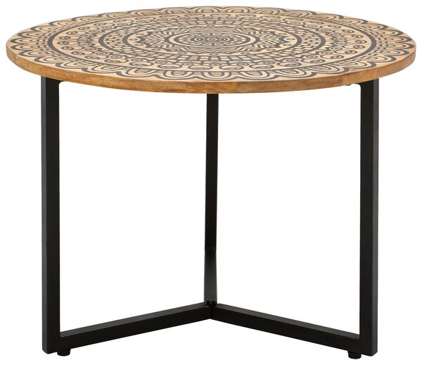 KONFERENČNÍ STOLEK, přírodní barvy, černá, dřevo, kov, 60/40/60 cm Livetastic, Online Only