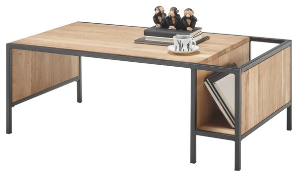 KONFERENČNÍ STOLEK, černá, barvy dubu, dřevo, kov, 110/60/40 cm MID.YOU - Konferenční stolky, Online Only