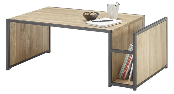 KONFERENČNÍ STOLEK, černá, barvy dubu, dřevo, kov, 110/60/40 cm MID.YOU - Konferenční stolky, Online Only