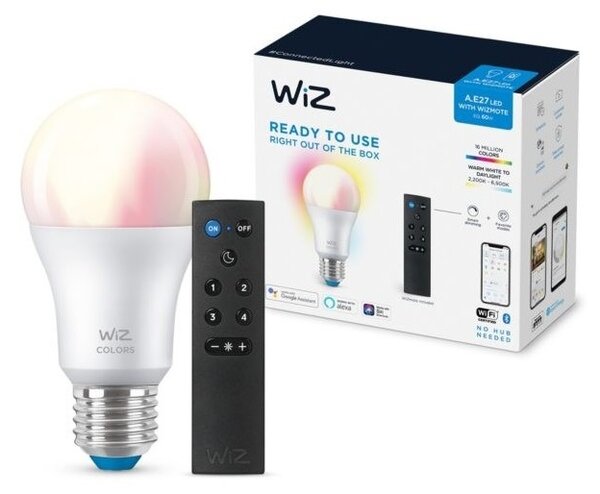 LED RGBW Stmívatelná žárovka A60 E27/8,5W/230V 2200-6500K CRI 90 Wi-Fi+DO - WiZ