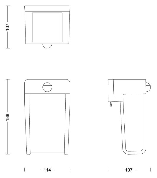 Philips - LED Solární nástěnné svítidlo se senzorem SHROUD LED/2,3W/3,7V IP44