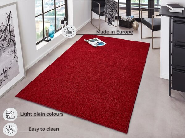 Červený koberec Hanse Home Pure, 80 x 150 cm