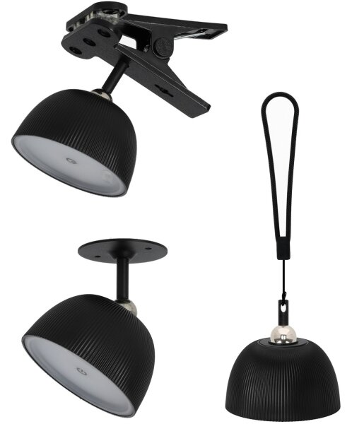 LED Stmívatelná nabíjecí stolní lampa LED/3,5W/5V 3000/4000/6500K černá