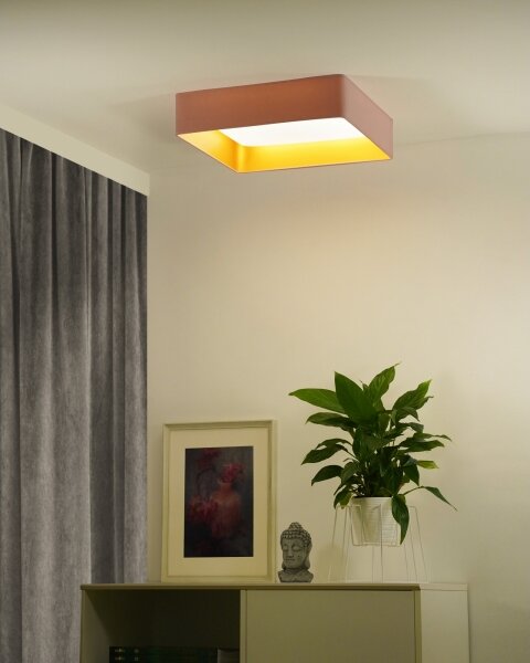Brilagi-LED Stmívatelné svítidlo VELVET SQUARE LED/36W/230V Wi-Fi Tuya+DO růžová