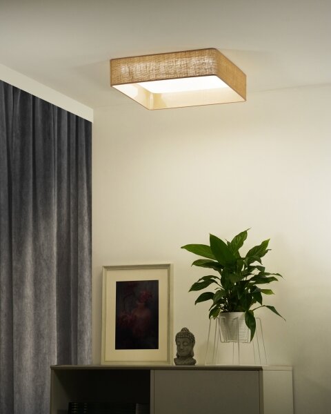 Brilagi-LED Stmívatelné svítidlo VELVET SQUARE LED/36W/230V Wi-Fi Tuya+DO hnědá