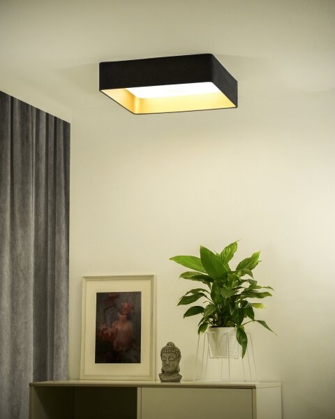 Brilagi-LED Stmívatelné svítidlo VELVET SQUARE LED/36W/230V Wi-Fi Tuya+DO šedá