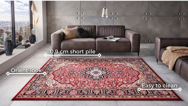 Červený koberec Nouristan Skazar Isfahan, 80 x 150 cm