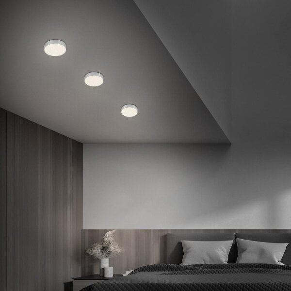 Briloner 7072-414 -LED Stropní svítidlo STAR SKY LED/11W/230V pr. 15 cm stříbrná