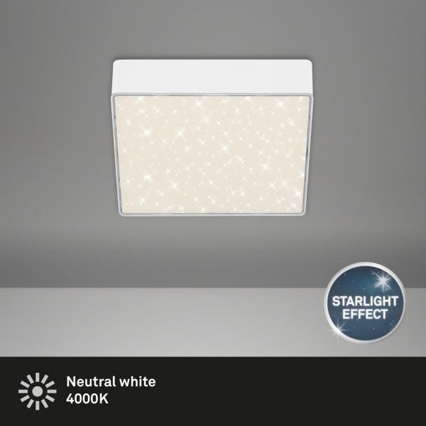 Briloner 7076-416 - LED Stropní svítidlo STAR SKY LED/11W/230V 15x15 cm bílá