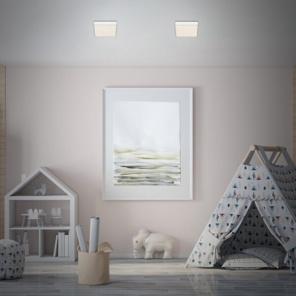 Briloner 7076-416 - LED Stropní svítidlo STAR SKY LED/11W/230V 15x15 cm bílá