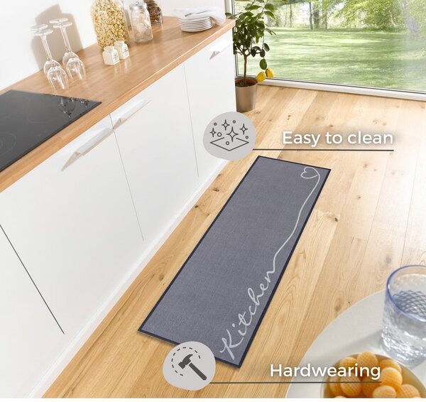 Šedý běhoun Zala Living Kitchen, 50 x 150 cm
