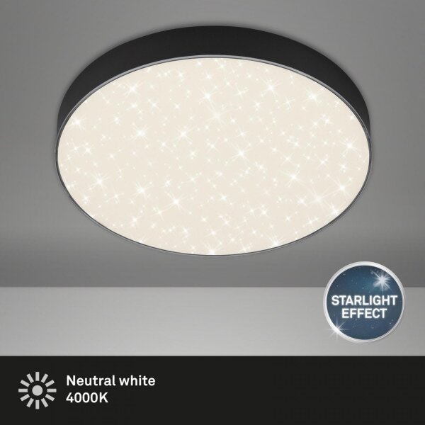 Briloner 7074-415 - LED Stropní svítidlo STAR SKY LED/21W/230V pr. 28 cm černá
