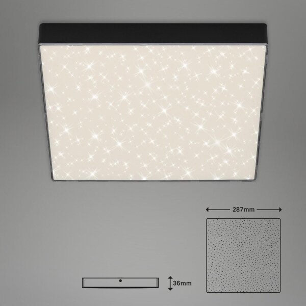 Briloner 7078-415 - LED Stropní svítidlo STAR SKY LED/21W/230V 28x28 cm černá