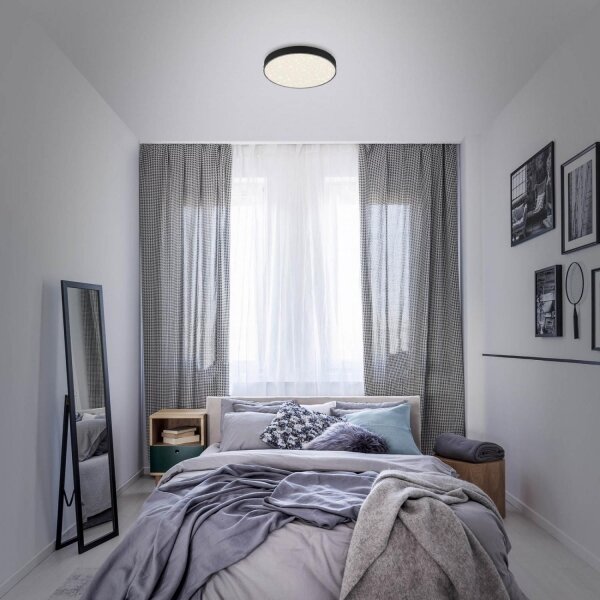 Briloner 7074-415 - LED Stropní svítidlo STAR SKY LED/21W/230V pr. 28 cm černá
