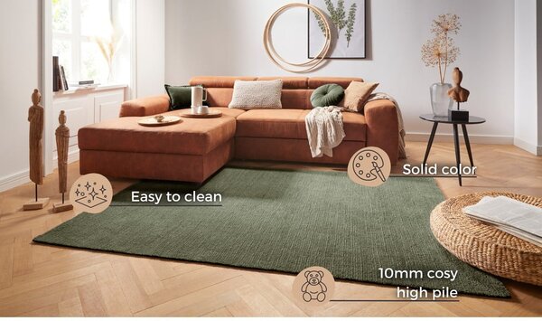 Tmavě zelený koberec Mint Rugs Supersoft, 120 x 170 cm