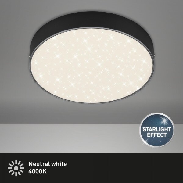 Briloner 7073-415 - LED Stropní svítidlo STAR SKY LED/16W/230V pr. 21 cm černá