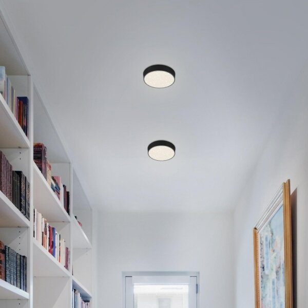 Briloner 7072-415 - LED Stropní svítidlo STAR SKY LED/11W/230V pr. 15 cm černá