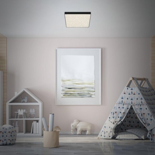 Briloner 7078-415 - LED Stropní svítidlo STAR SKY LED/21W/230V 28x28 cm černá