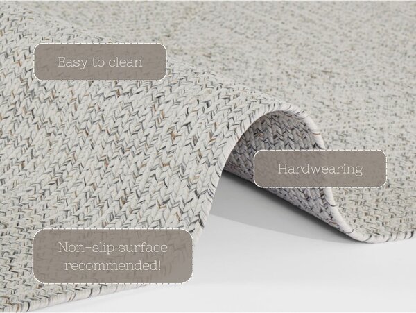 Bílý/béžový venkovní koberec běhoun 200x80 cm - NORTHRUGS
