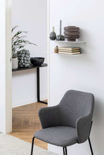 SADA KONFERENČNÍCH STOLKŮ, černá, bílá, kov, sklo, 115/55/45 cm MID.YOU - Konferenční stolky, Online Only