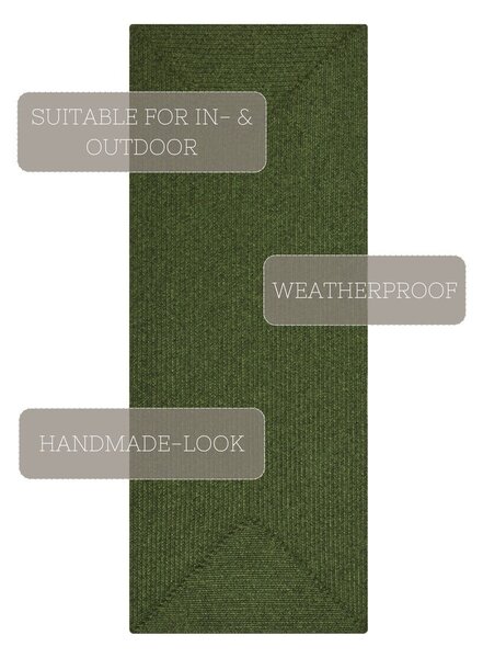 Zelený venkovní koberec běhoun 200x80 cm - NORTHRUGS