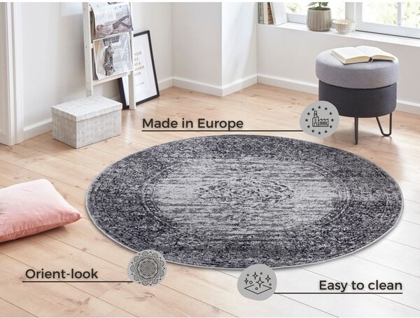 Šedý kulatý koberec ø 160 cm Méridional - Hanse Home