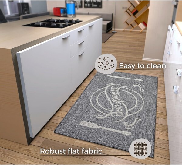 Šedobéžový koberec 92x150 cm Cucina – Hanse Home