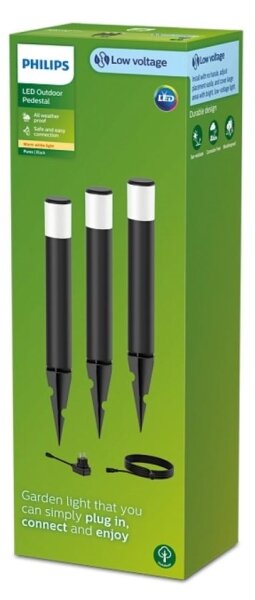 Philips - SADA 3x LED Venkovní lampa PUREX LED/1,5W/24/230V IP44