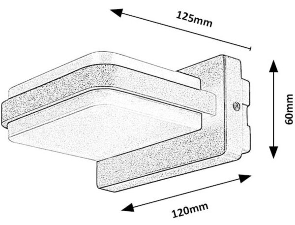Rabalux 77061 - LED Venkovní nástěnné svítidlo GENDT LED/12W/230V IP44 černá