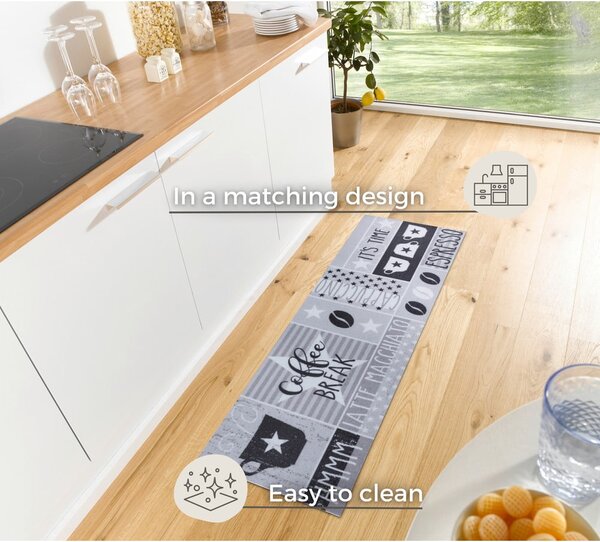 Šedý koberec běhoun 50x150 cm Its Time for Espresso – Hanse Home