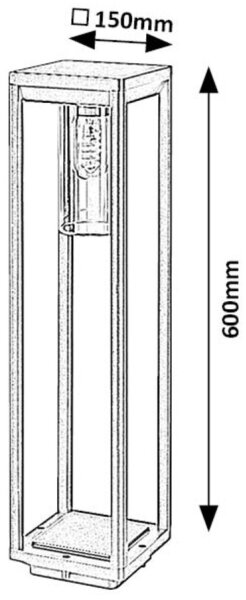 Rabalux 77087 - Venkovní lampa ZERNEST 1xE27/15W/230V IP54 černá