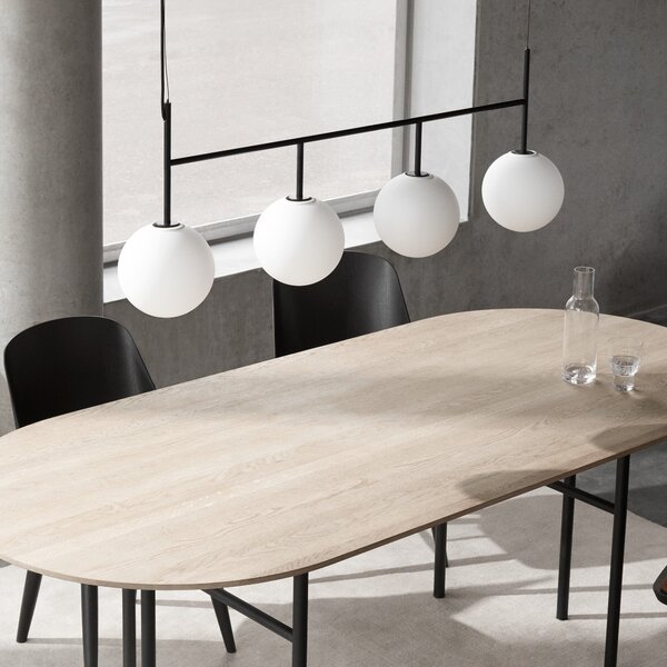 AUDO COPENHAGEN Závěsná lampa TR Suspension Frame, Polished Steel, Matt Opal