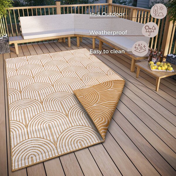Okrově žlutý venkovní koberec 80x150 cm Pangli Ochre – Hanse Home