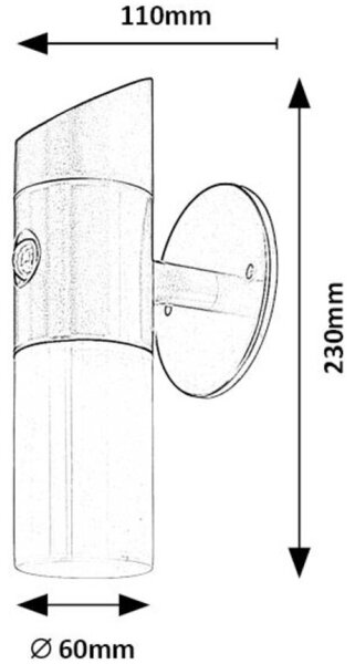 Rabalux 77030 - LED Solární nástěnné svítidlo LUTTO LED/1W/3,7V IP44 černá