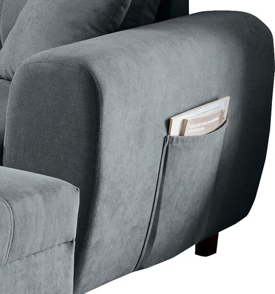 ROHOVÁ SEDAČKA, textil, kompozitní dřevo, antracitová MID.YOU - Sedací soupravy, Online Only