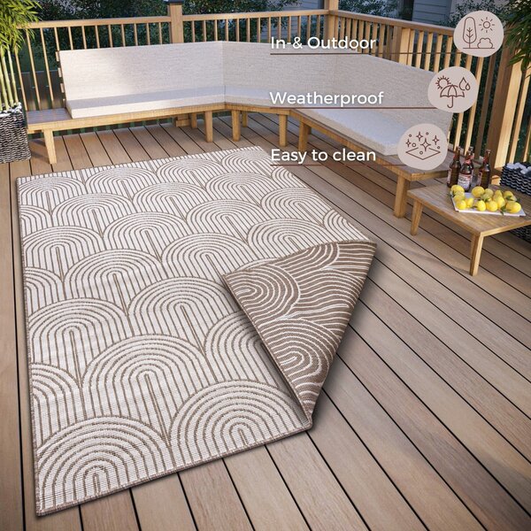 Hnědý venkovní koberec 160x230 cm Pangli Linen – Hanse Home