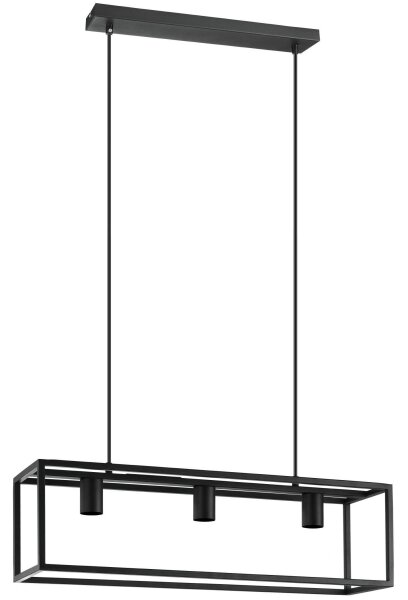 Eglo 43032 - Lustr na lanku ELDRICK 3xE27/40W/230V černá