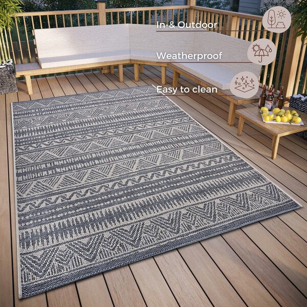 Šedý venkovní koberec 63x120 cm Clyde Loto – Hanse Home
