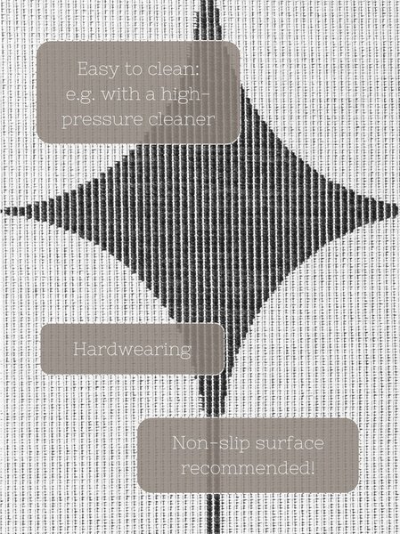 Černobílý vnitřní a venkovní koberec 200x290 cm Duet Bowen – NORTHRUGS