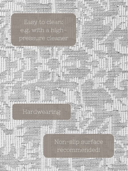 Vnitřní a venkovní koberec v šedé a slonovinové barvě 200x290 cm Duet Kona – NORTHRUGS