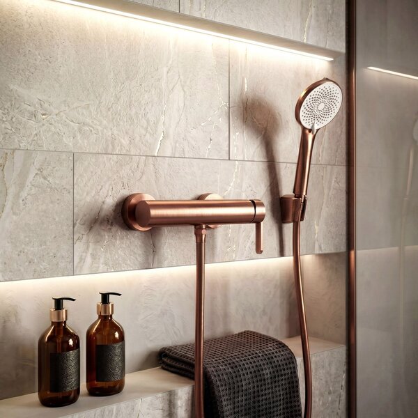 Sprchová hadice proti překroucení Rea Brush Copper 150 cm