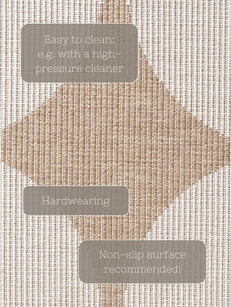 Vnitřní a venkovní koberec v béžové a slonovinové barvě 120x170 cm Duet Bowen – NORTHRUGS